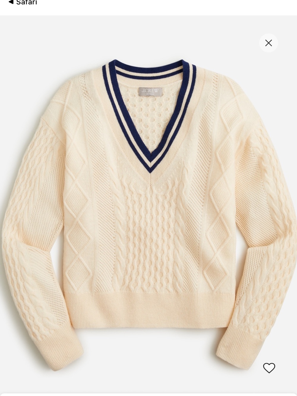 J. Crew Cashmere Cricket Sweater